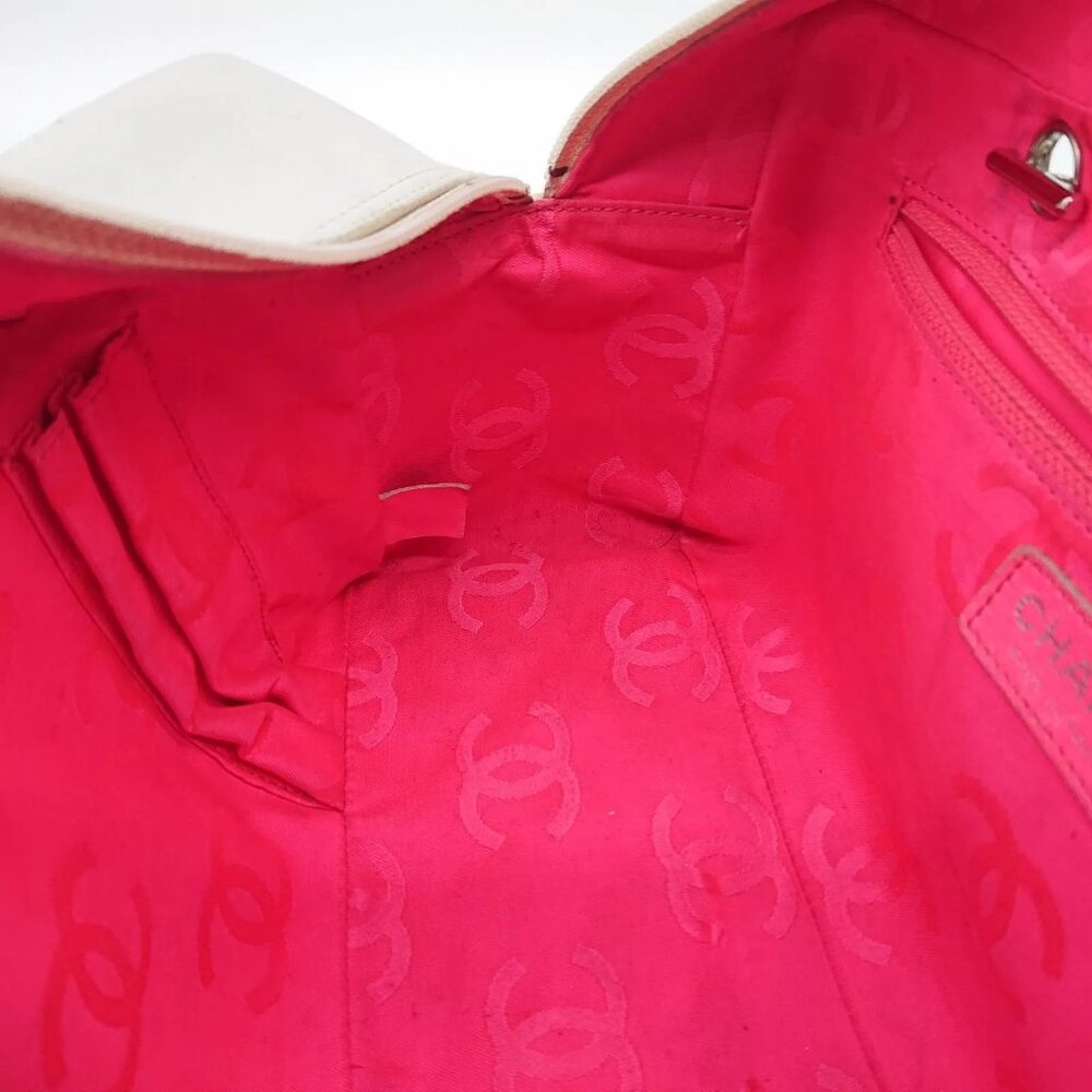 CHANEL Cambon Quilted Ligne Shoulder Bowling Bowler Bag Tote White - Picture 14 of 16